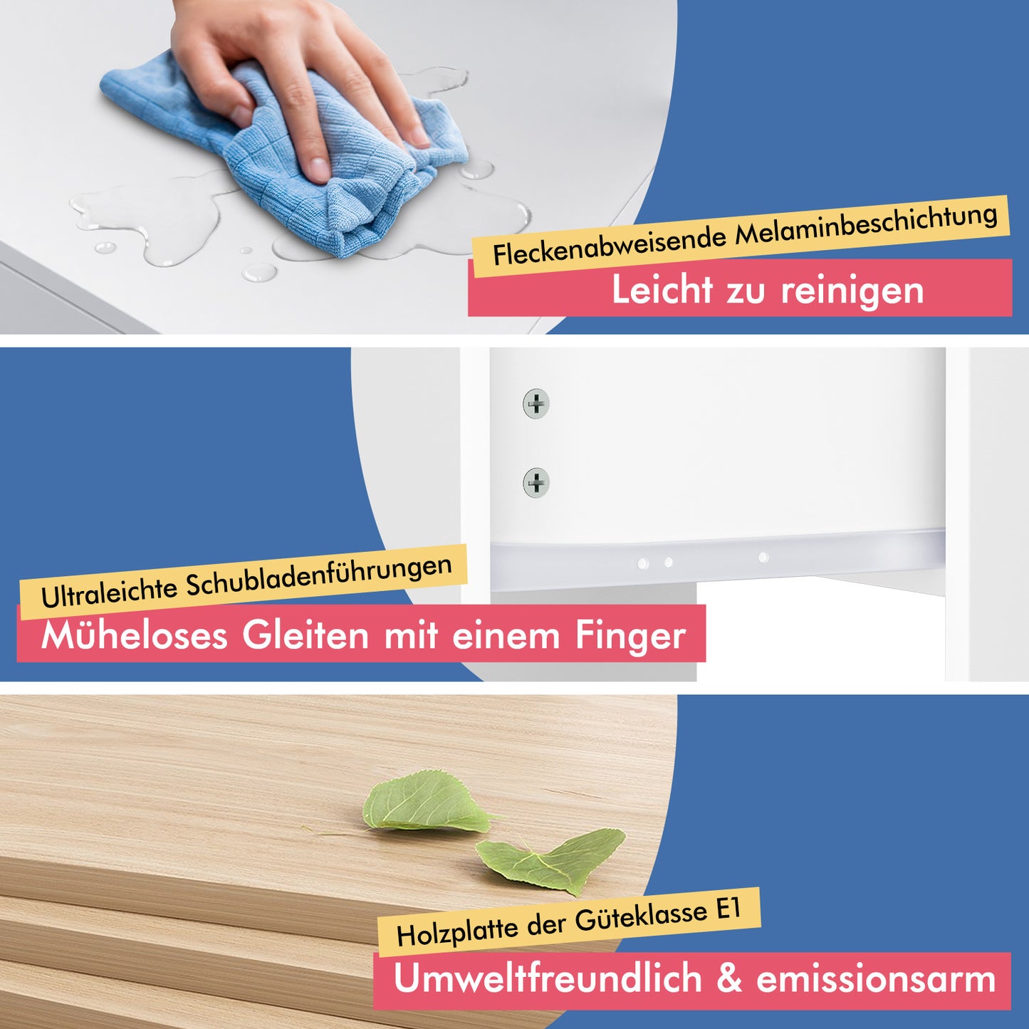 ALFORDSON Frisiertisch-Hocker-Set Schminktisch Spiegel Schrank Schminktisch Weiß