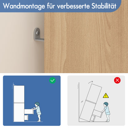 ALFORDSON Frisiertisch-Hocker-Set Schminktisch LED Spiegel Schrank Schlafzimmer