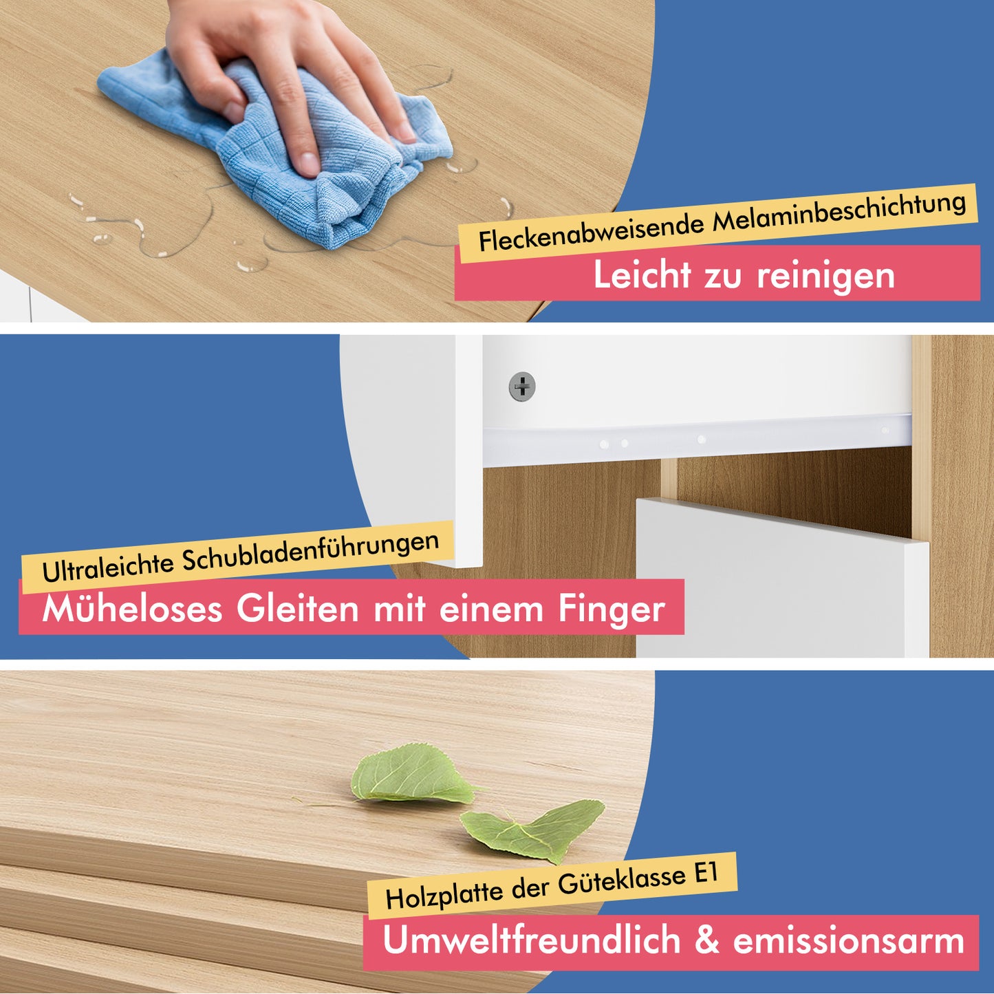 ALFORDSON Frisiertisch-Hocker-Set Schminktisch LED Spiegel Schrank Schlafzimmer