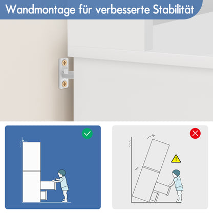 ALFORDSON Frisiertisch-Hocker-Set Schminktisch LED Spiegel Schrank Schlafzimmer