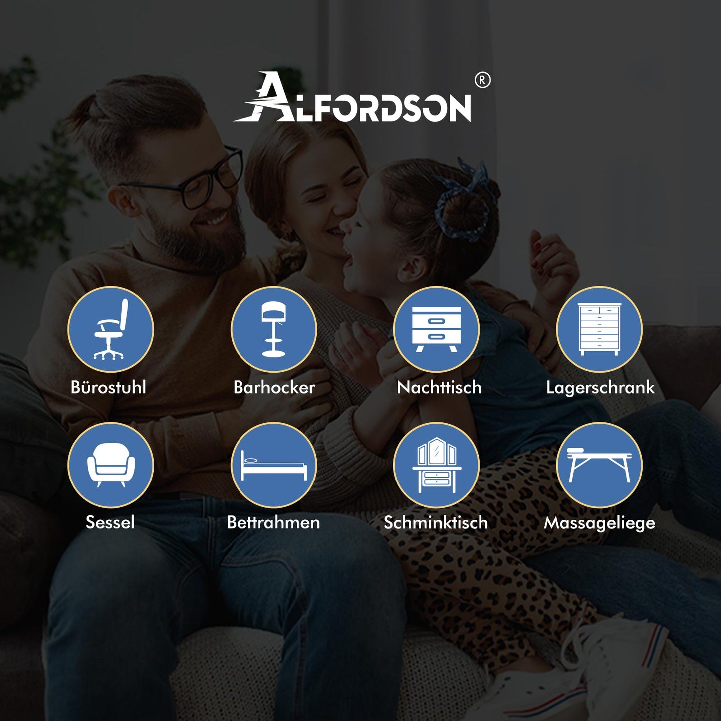 ALFORDSON Frisiertisch-Hocker-Set Schminktisch LED Spiegel Schrank Schlafzimmer