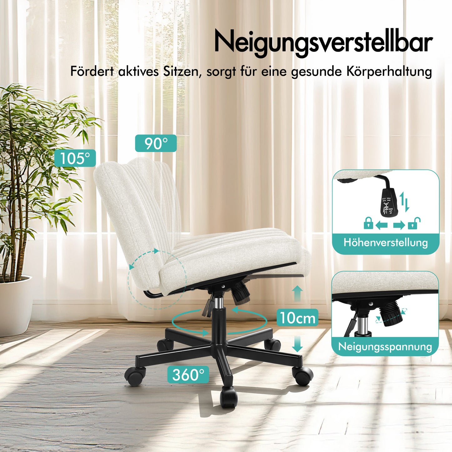 ALFORDSON Bürostuhl Computerstuhl Schminkstuhl Drehstuhl Höhenverstellbar