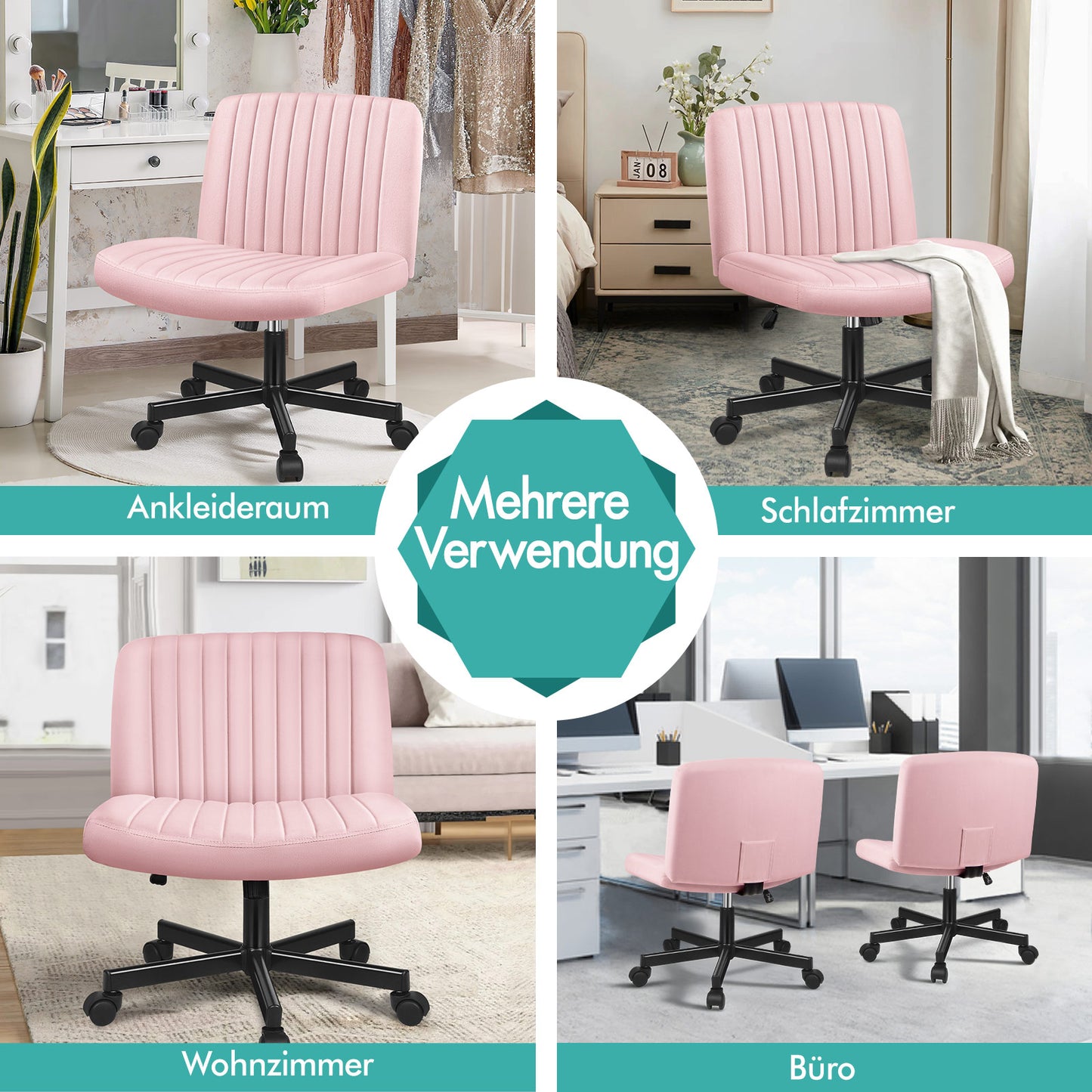ALFORDSON Bürostuhl Computerstuhl Schminkstuhl Drehstuhl Höhenverstellbar