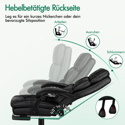 ALFORDSON Bürostuhl Exekutive Computer PU Leder Sitz Arbeit Recliner Gaming