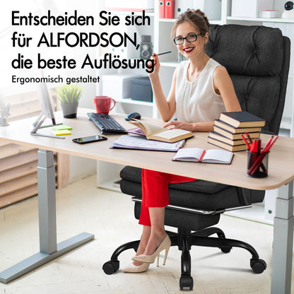 ALFORDSON Bürostuhl Executive Computer Stoff Sitz Racing Arbeit Recliner