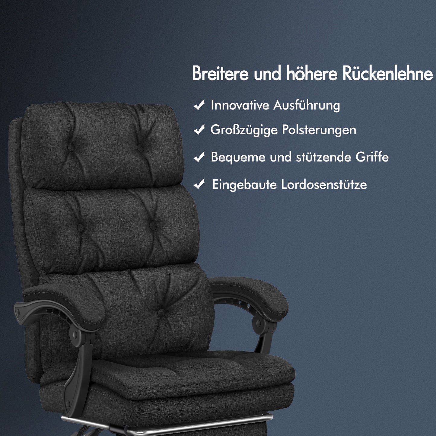 ALFORDSON Bürostuhl Executive Computer Stoff Sitz Racing Arbeit Recliner