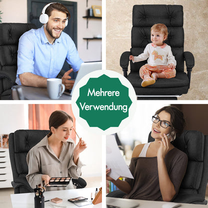 ALFORDSON Office Chair Executive Computer Fabric Seat Recliner Gaming Black