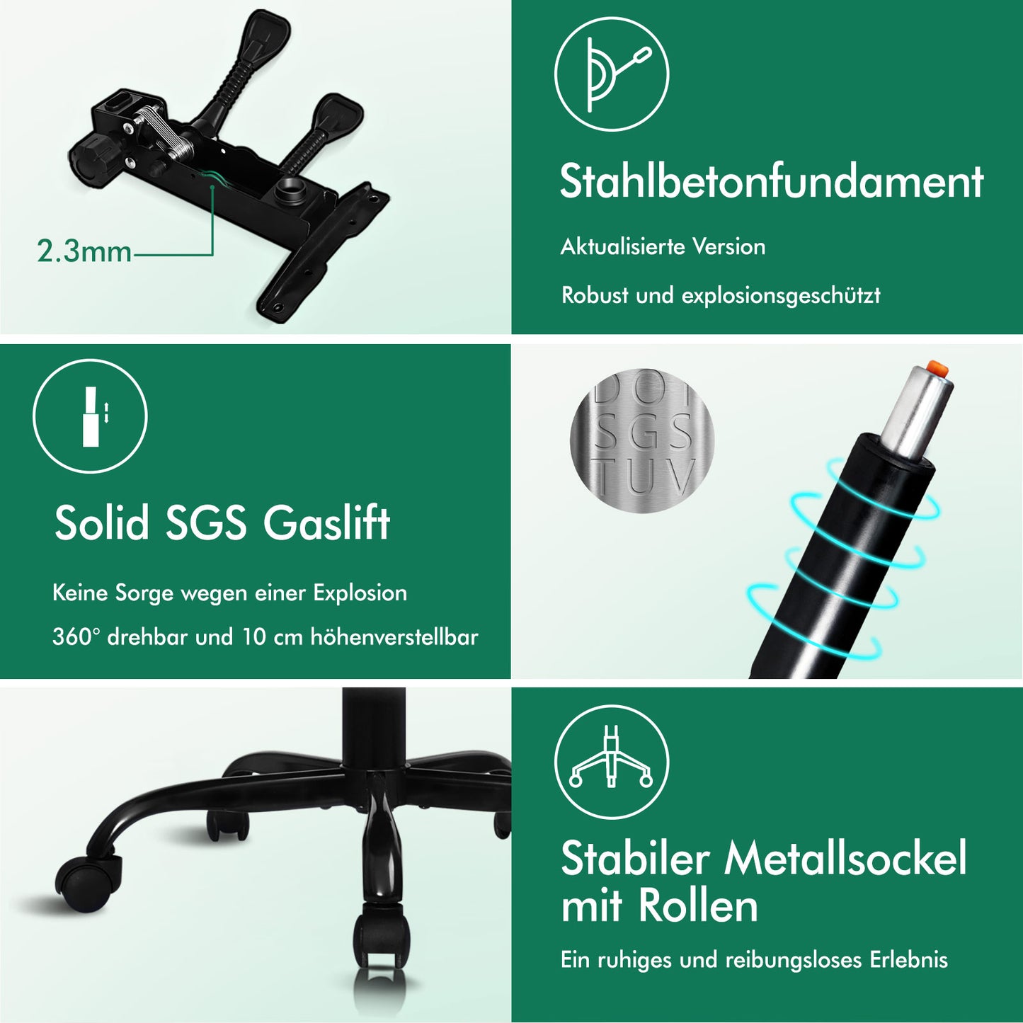 ALFORDSON Bürostuhl Executive Computer Stoff Sitz Racing Arbeit Recliner