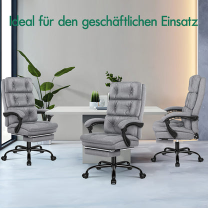 ALFORDSON Bürostuhl Exekutive Computer Stoffsitz Liegestuhl Gaming Grau