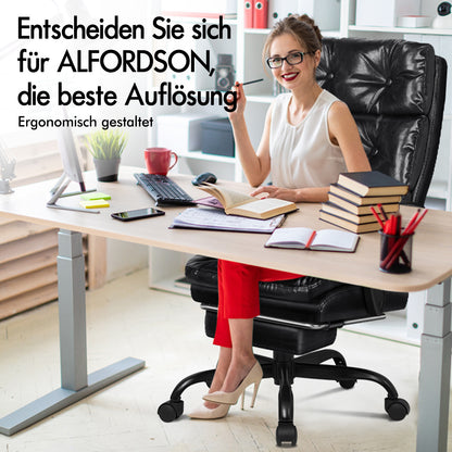 ALFORDSON Bürostuhl Exekutive Computer PU Leder Sitz Arbeit Recliner Gaming