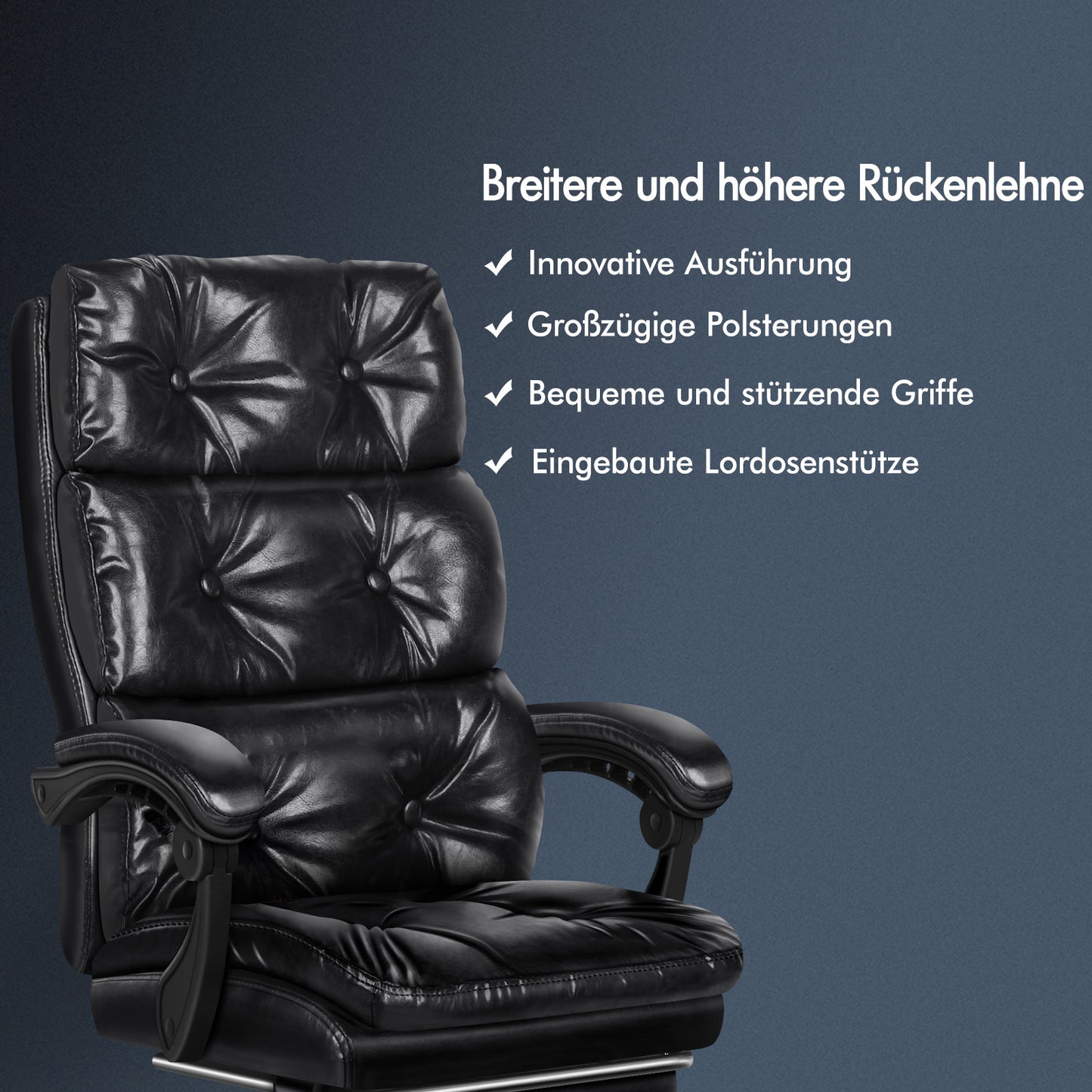 ALFORDSON Bürostuhl Exekutive Computer PU Leder Sitz Arbeit Recliner Gaming