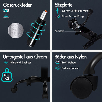 ALFORDSON Bürostuhl Exekutive Computer PU Leder Sitz Arbeit Recliner Gaming