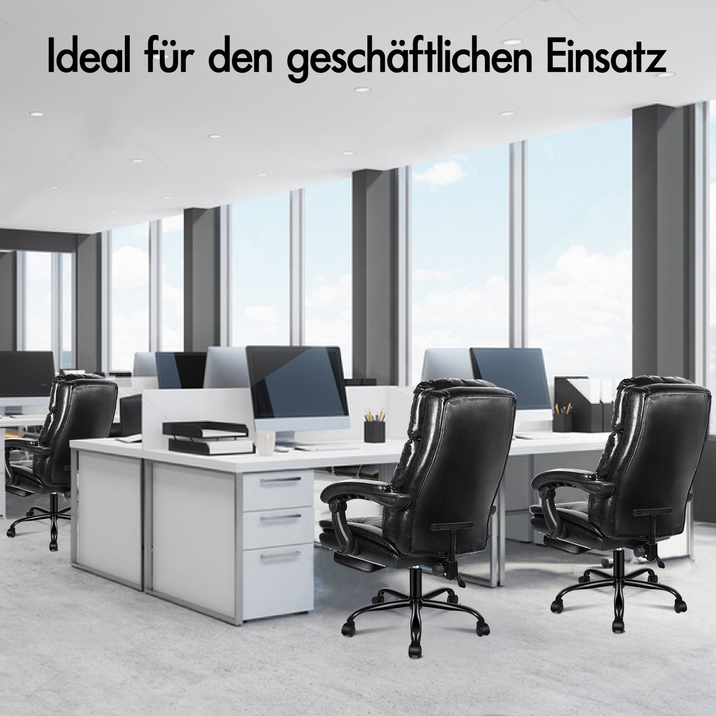 ALFORDSON Bürostuhl Exekutive Computer PU Leder Sitz Arbeit Recliner Gaming