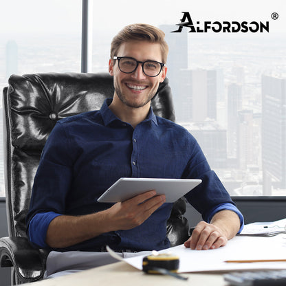 ALFORDSON Bürostuhl Exekutive Computer PU Leder Sitz Arbeit Recliner Gaming