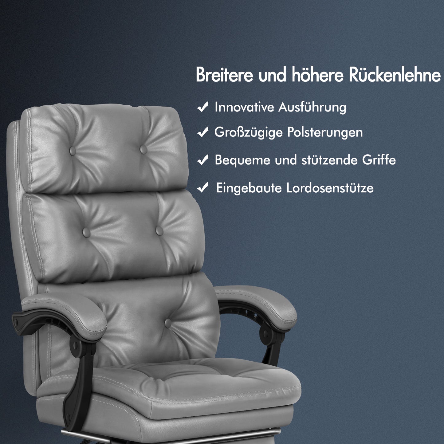 ALFORDSON Bürostuhl Exekutive Computer PU Leder Sitz Arbeit Recliner Gaming