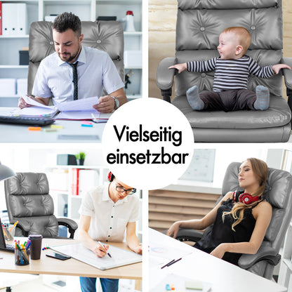 ALFORDSON Bürostuhl Exekutive Computer PU Leder Sitz Arbeit Recliner Gaming