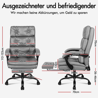 ALFORDSON Bürostuhl Exekutive Computer PU Leder Sitz Arbeit Recliner Gaming