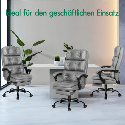 Silla de oficina ALFORDSON, ejecutiva, para ordenador, asiento de piel sintética, reclinable, para trabajo y juegos