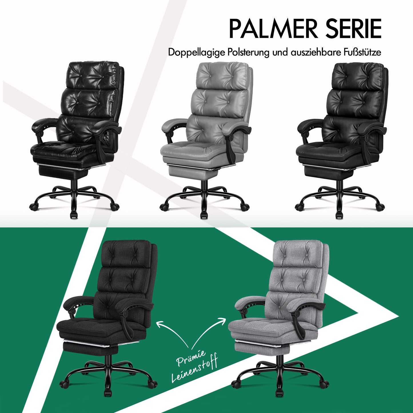 ALFORDSON Bürostuhl Executive Computer Stoff Sitz Racing Arbeit Recliner