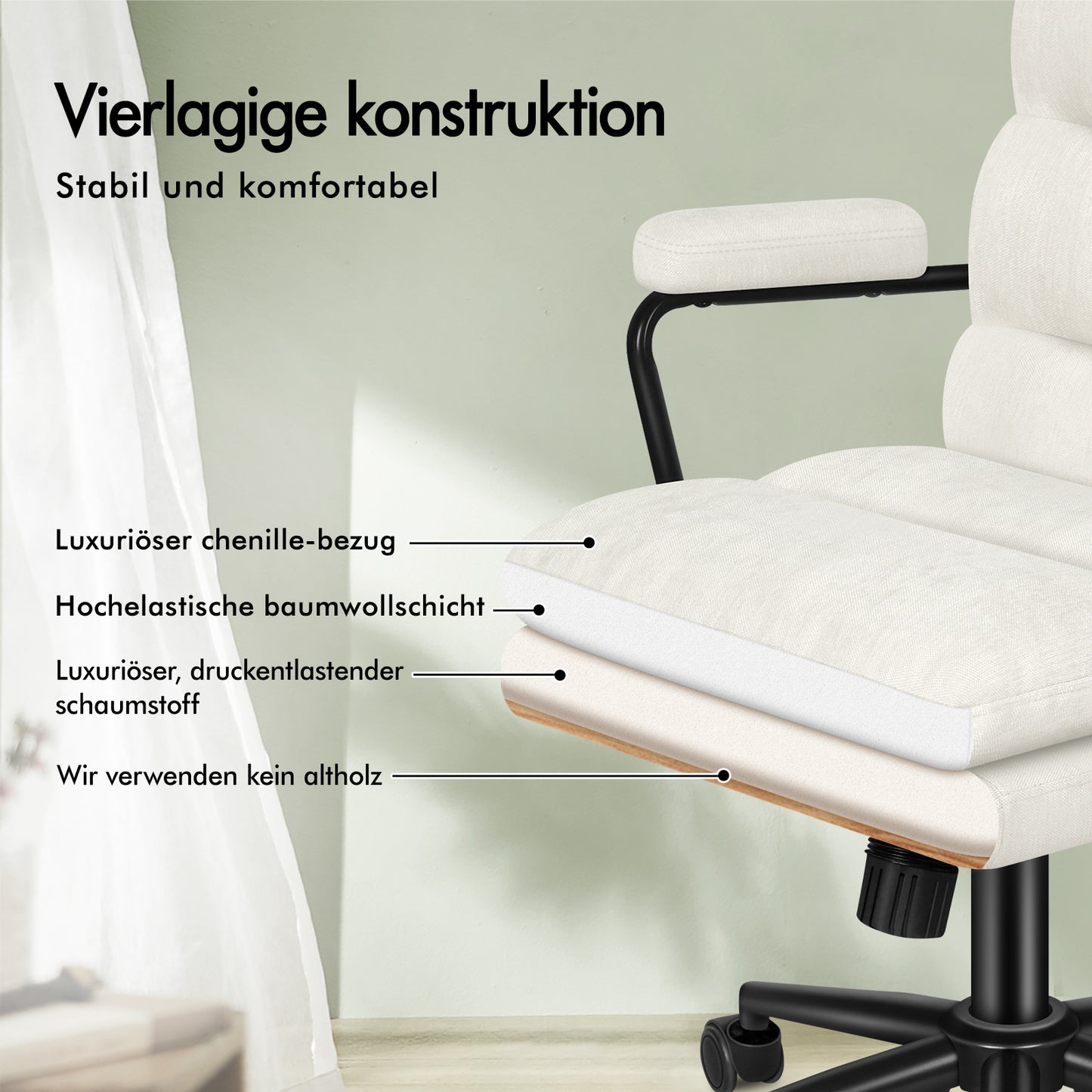 ALFORDSON Bürostuhl Ergonomisch Chefsessel Computerstuhl Arbeitsplatzstuhl