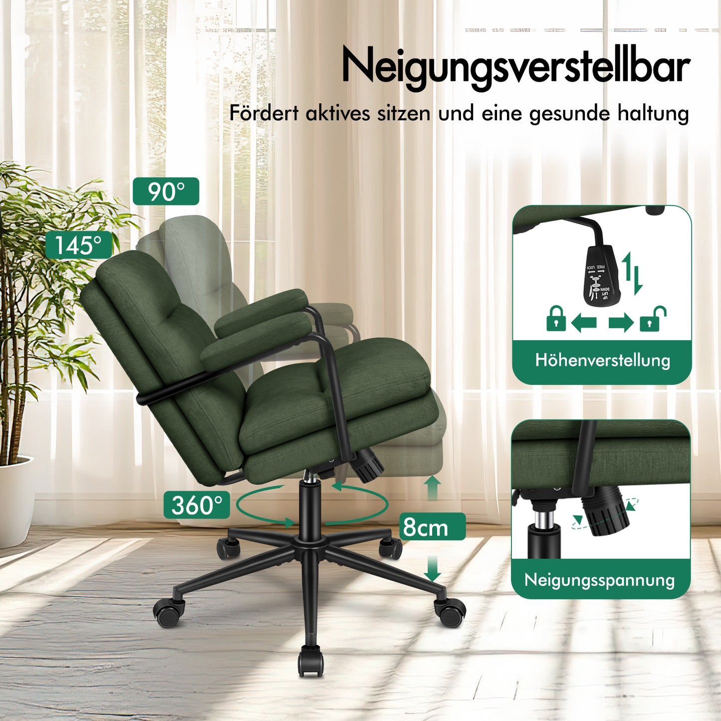 ALFORDSON Bürostuhl Ergonomisch Chefsessel Computerstuhl Arbeitsplatzstuhl