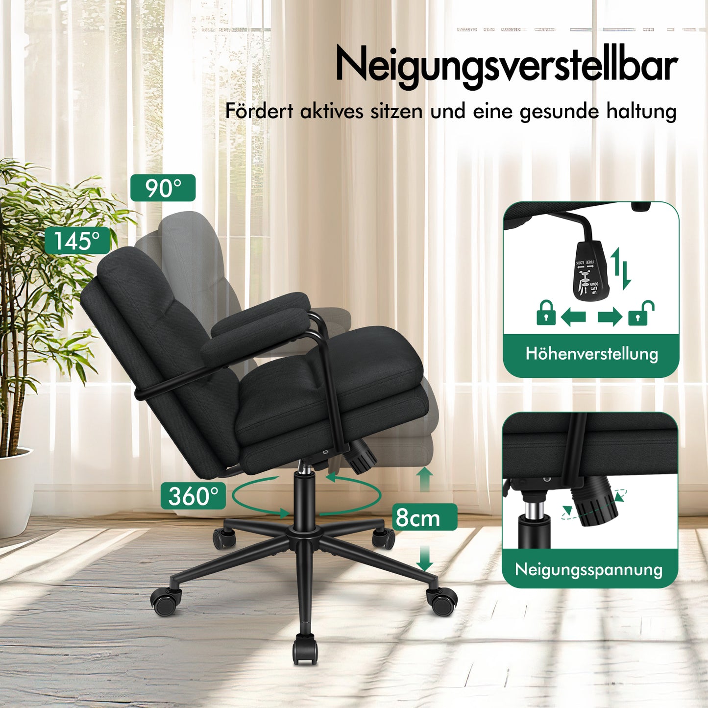 ALFORDSON Bürostuhl Ergonomisch Chefsessel Computerstuhl Arbeitsplatzstuhl