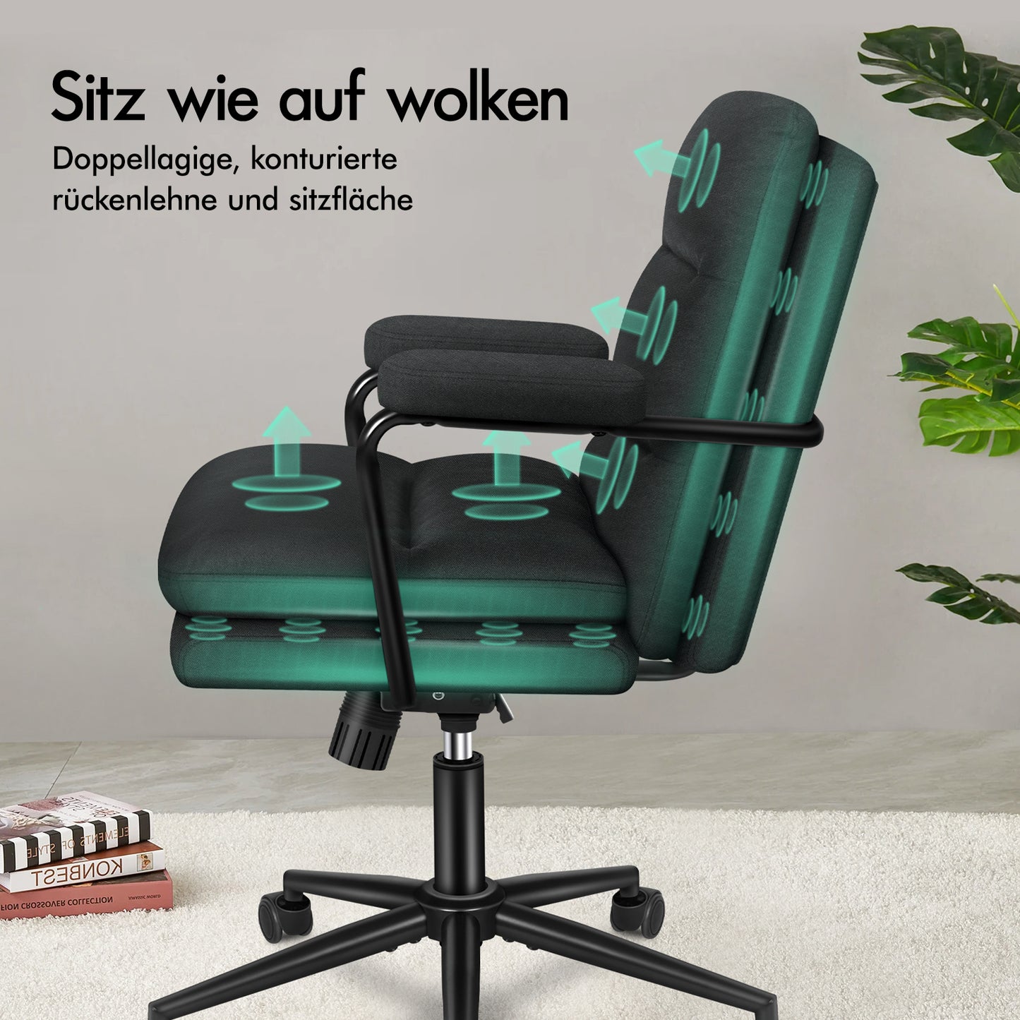 ALFORDSON Bürostuhl Ergonomisch Chefsessel Computerstuhl Arbeitsplatzstuhl