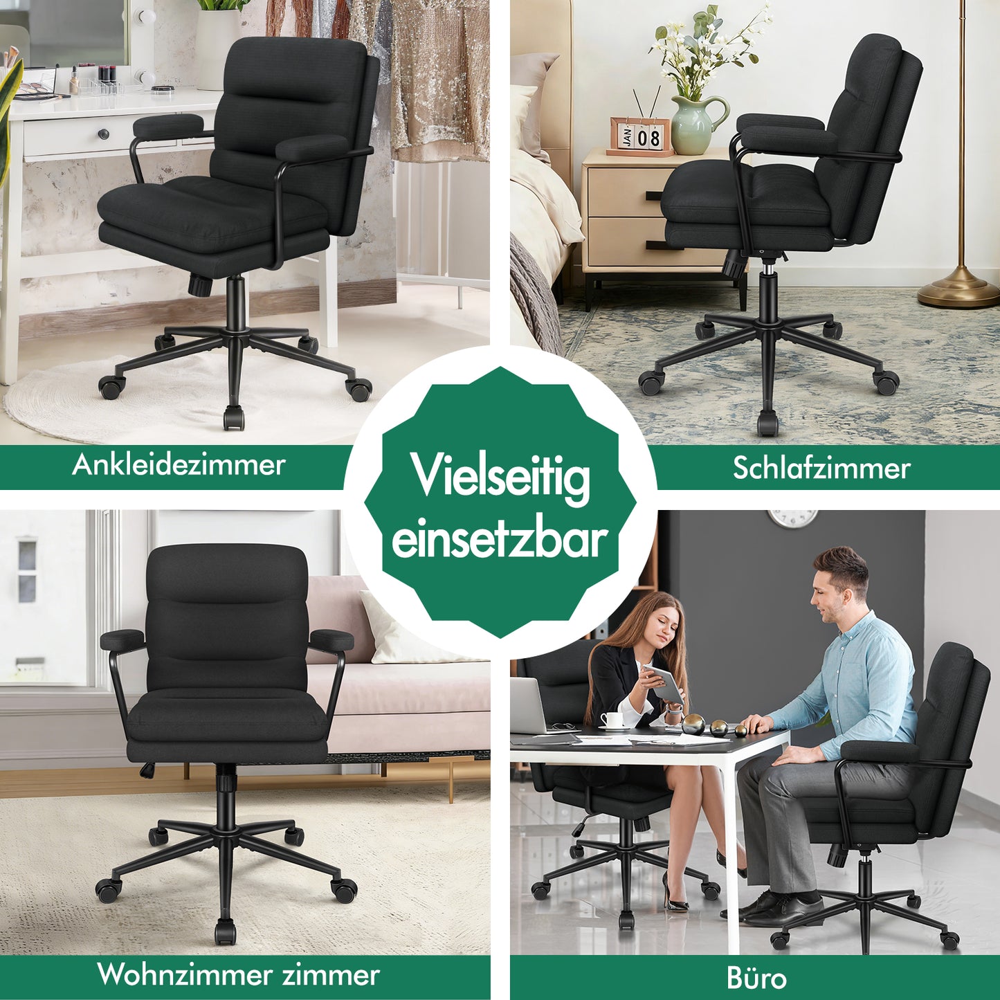 ALFORDSON Bürostuhl Ergonomisch Chefsessel Computerstuhl Arbeitsplatzstuhl