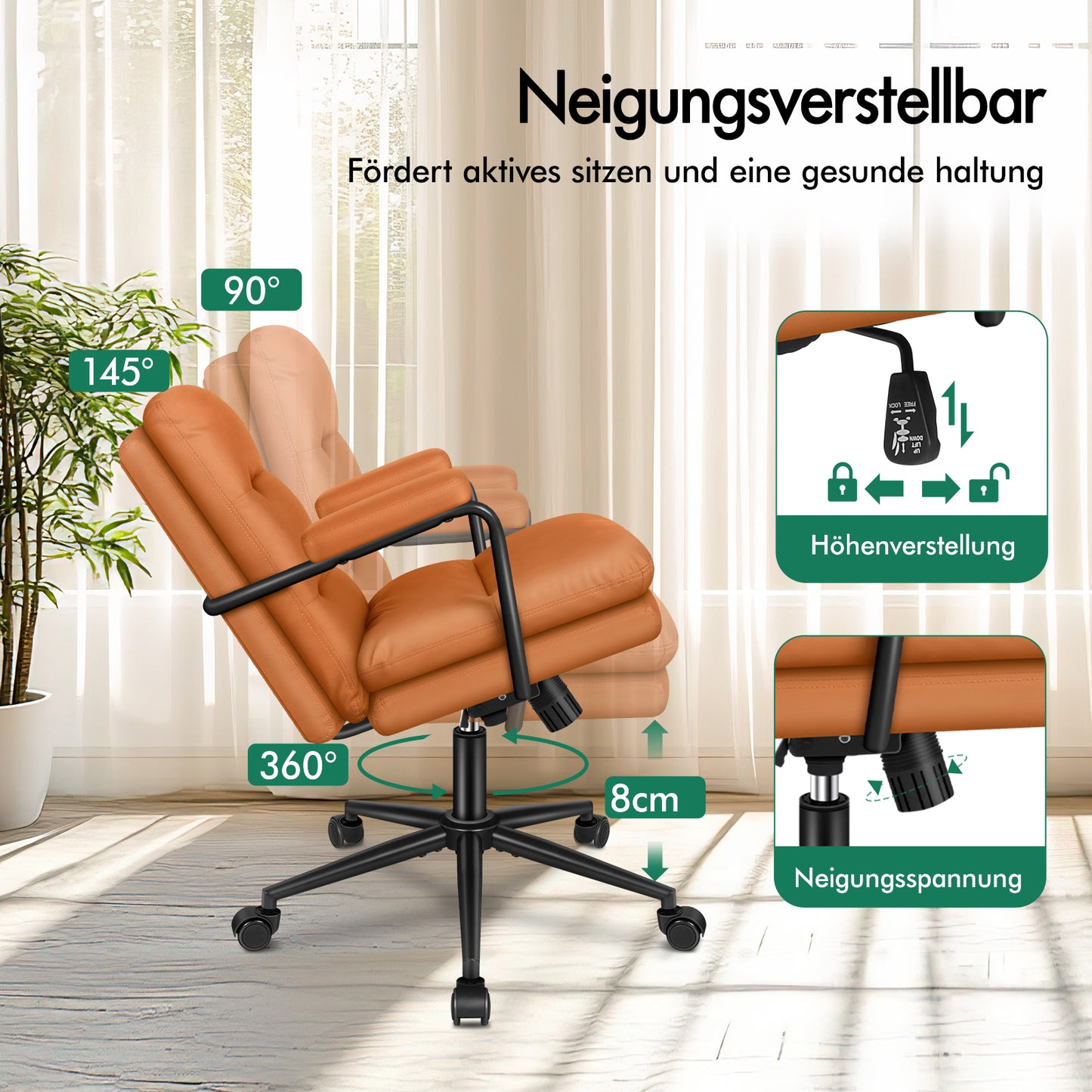 ALFORDSON Bürostuhl Ergonomisch Chefsessel Computerstuhl Arbeitsplatzstuhl