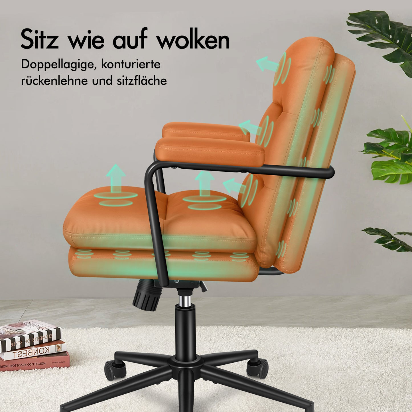 ALFORDSON Bürostuhl Ergonomisch Chefsessel Computerstuhl Arbeitsplatzstuhl