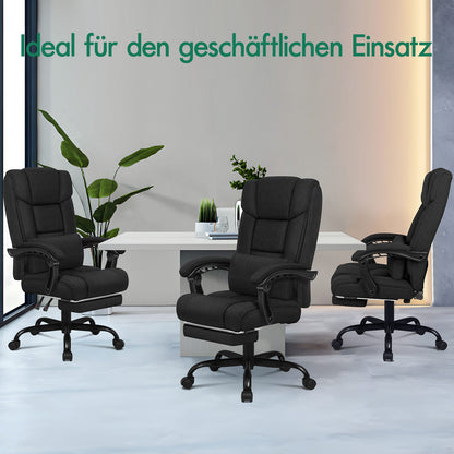 ALFORDSON Bürostuhl Exekutive Computer Spielen Stoffsitz Liegestuhl Schwarz