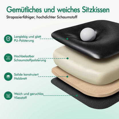 Silla de oficina ALFORDSON ejecutiva para juegos de ordenador, asiento de cuero sintético, reclinable, color negro