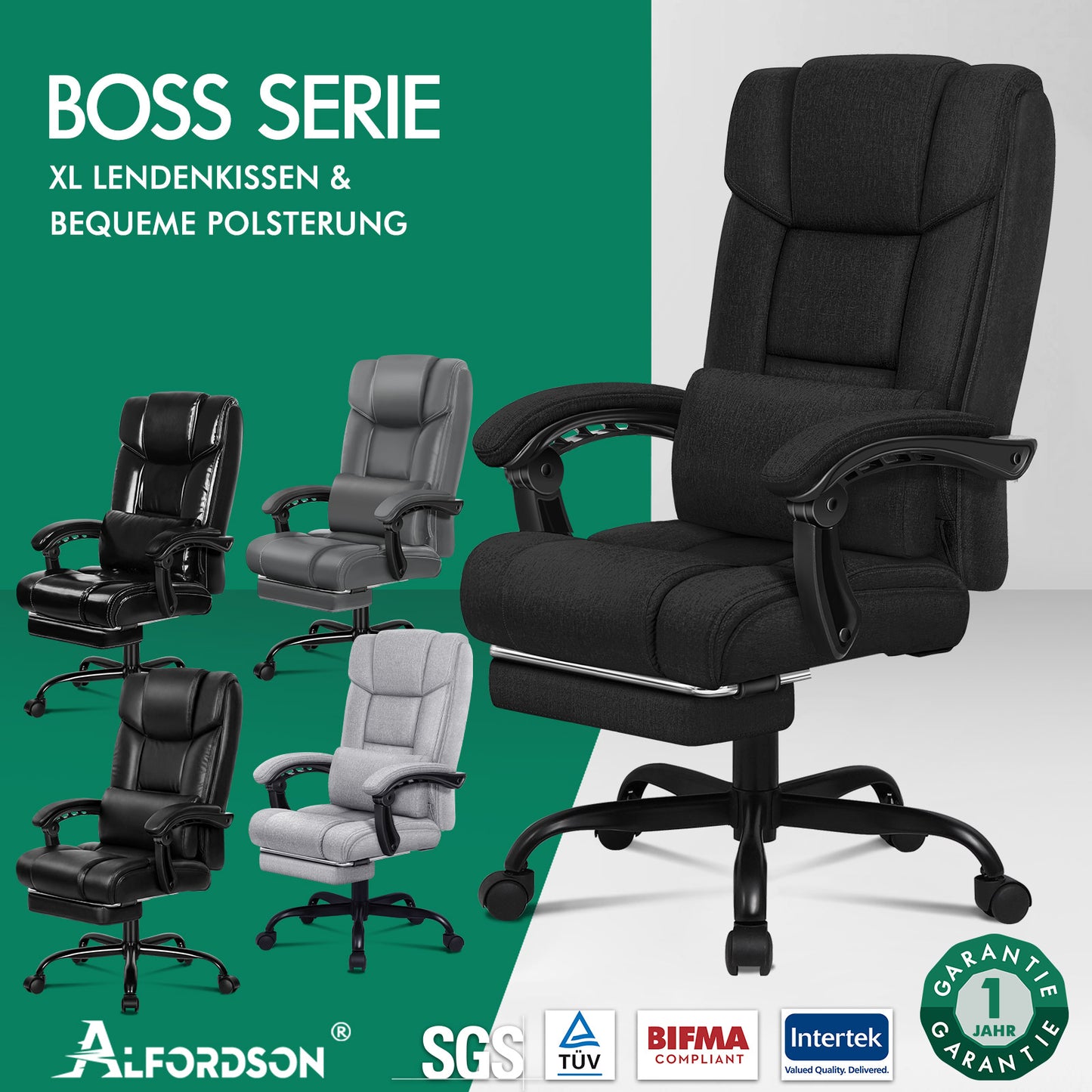 ALFORDSON Bürostuhl Executive Gaming Racing Seat Computer Arbeit Liege