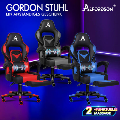 ALFORDSON Gaming-Stuhl Bürostuhl Dicke Polsterung Fußstütze Exekutive Racing