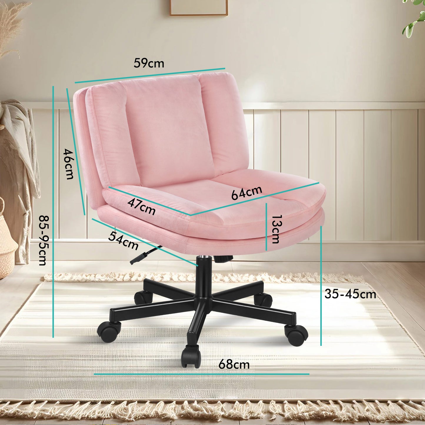 ALFORDSON Bürostuhl Doppelt Gepolstert Breite Sitzfläche Drehbar Gaming-Stuhl