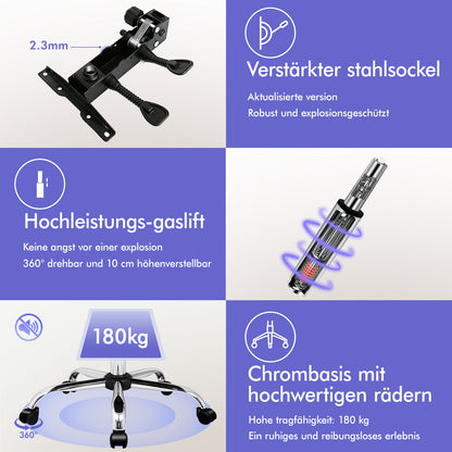 ALFORDSON Massage Bürostuhl Executive Sitz Stoff Gaming Computer Racer, Schwarz