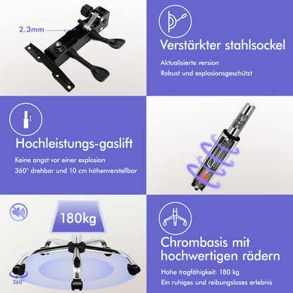 ALFORDSON Massage-Bürostuhl Gaming-Stuhl Executive-Sitz PU-Leder Computer Racer, Grau