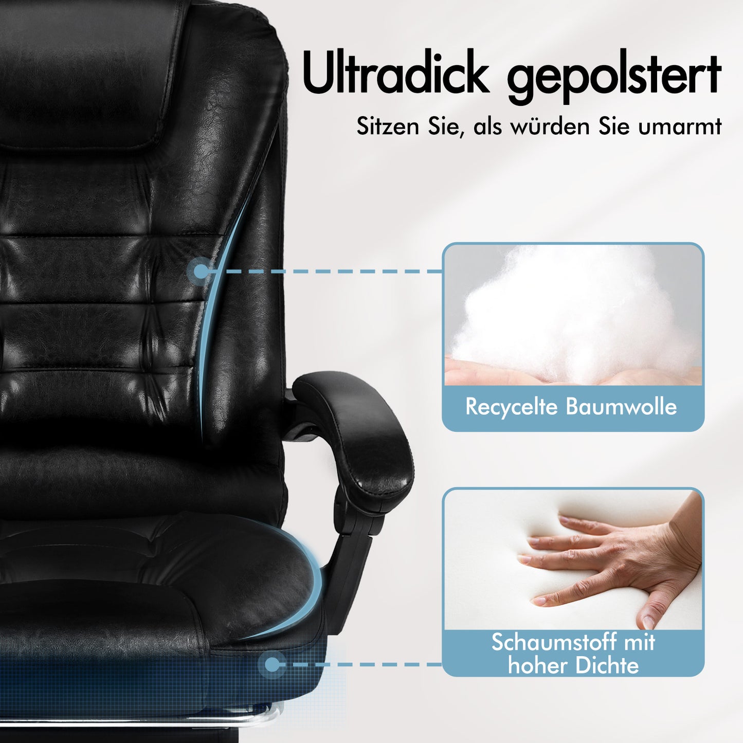ALFORDSON Massage-Bürostuhl Beheizter Chef-Computersitz