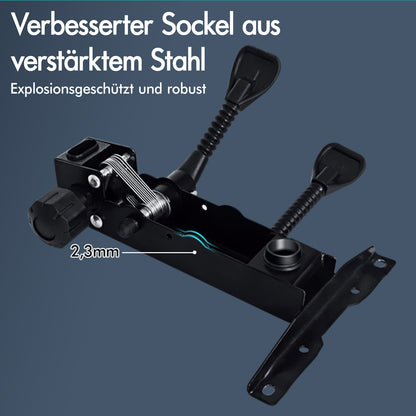 ALFORDSON Massage-Bürostuhl Beheizter Chef-Computersitz Schwarz glänzend