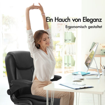 ALFORDSON Massage Bürostuhl Executive Computer Gaming Sitz PU Leder Schwarz