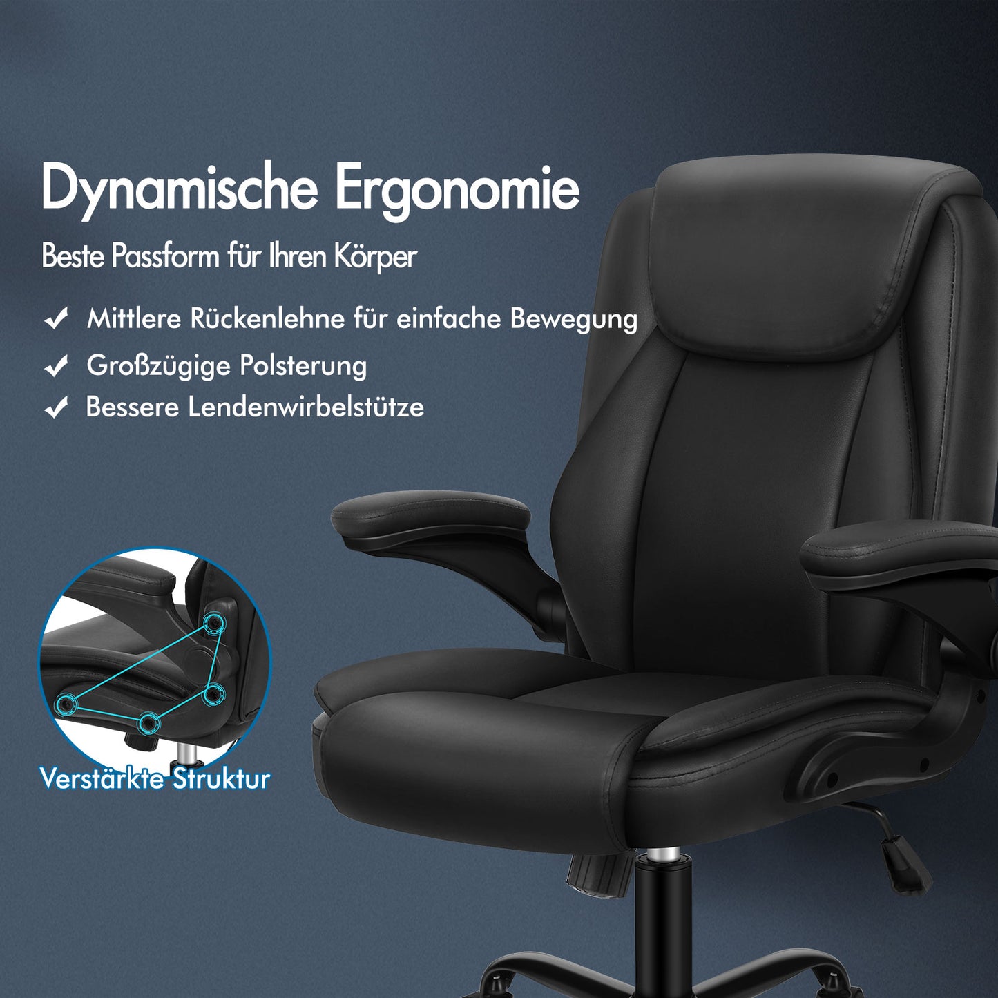 ALFORDSON Massage Bürostuhl Executive Computer Gaming Sitz PU Leder Schwarz