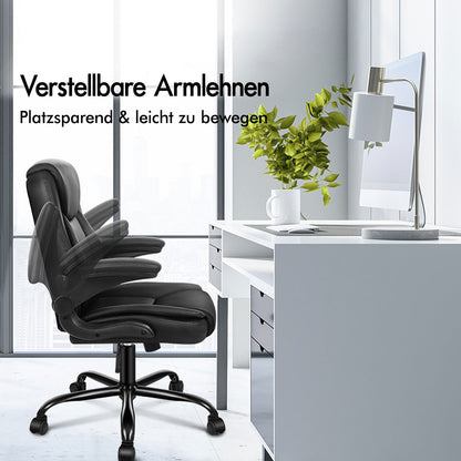 ALFORDSON Massage Bürostuhl Executive Computer Gaming Sitz PU Leder Schwarz