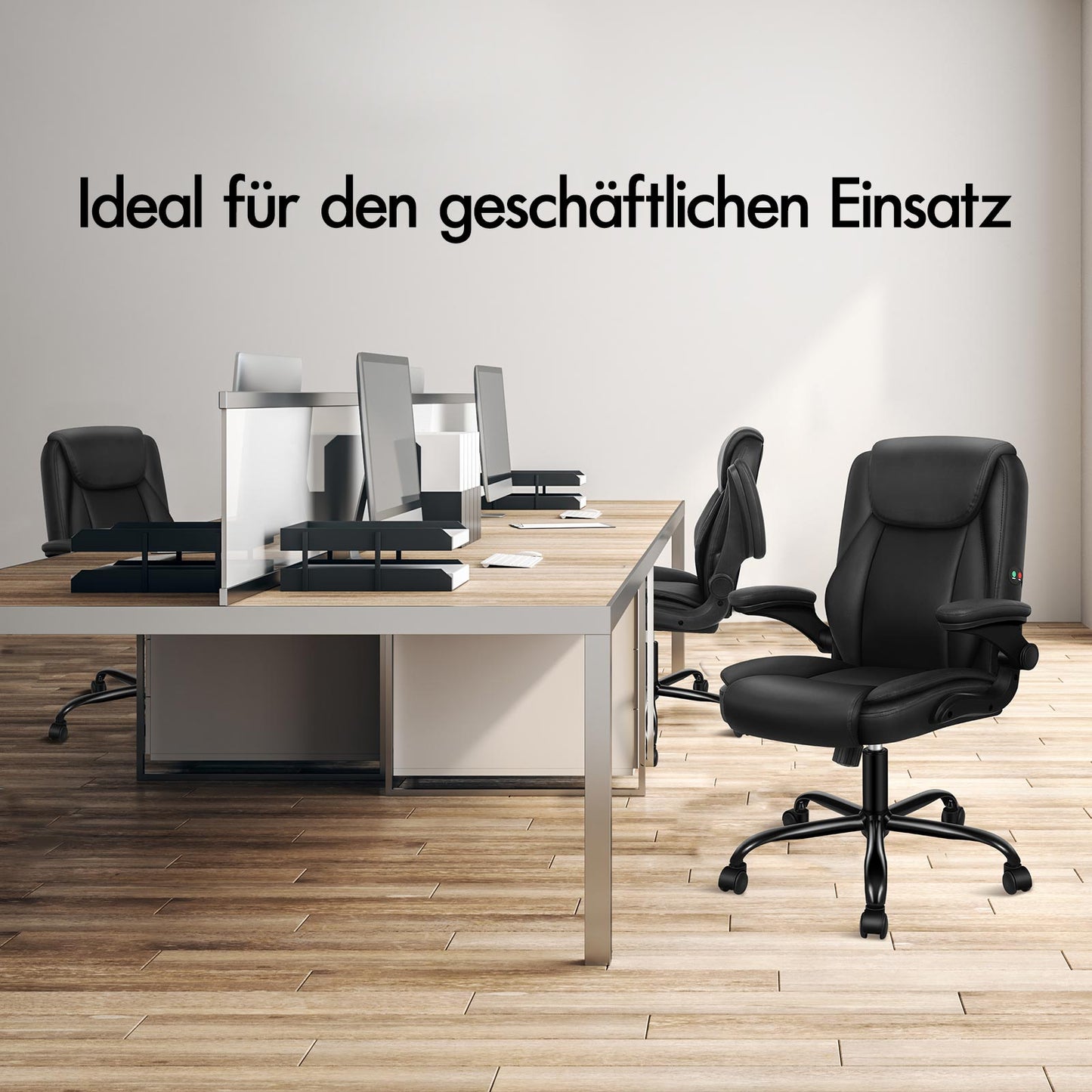 ALFORDSON Massage Bürostuhl Executive Computer Gaming Sitz PU Leder Schwarz
