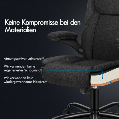 ALFORDSON Massage Bürostuhl Chefsessel Computerstuhl Gamingstuhl Stoff Schwarz