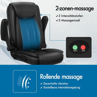 ALFORDSON Massage Bürostuhl Chefsessel Gepolstert Computerstuhl Gaming-Sitz