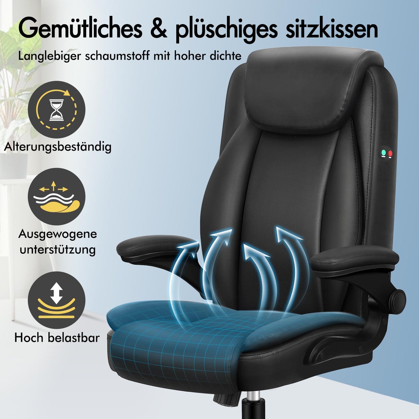 ALFORDSON Massage Bürostuhl Ergonomischer Executive Computer Gaming PU Leder