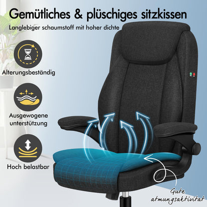 ALFORDSON Massage Bürostuhl Chefsessel Gepolstert Computerstuhl Gaming-Sitz