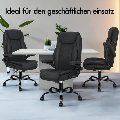 ALFORDSON Massage Bürostuhl Ergonomischer Executive Computer Gaming Stoff Schwarz