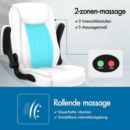 ALFORDSON Massage Bürostuhl Ergonomischer Executive Computer Gaming PU Leder