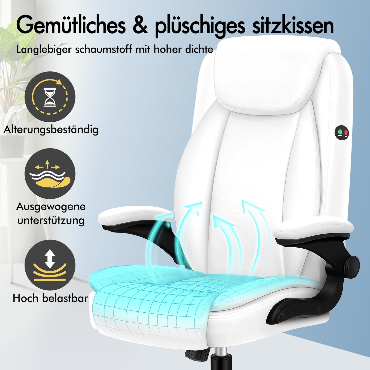 ALFORDSON Massage Bürostuhl Ergonomischer Executive Computer Gaming PU Leder